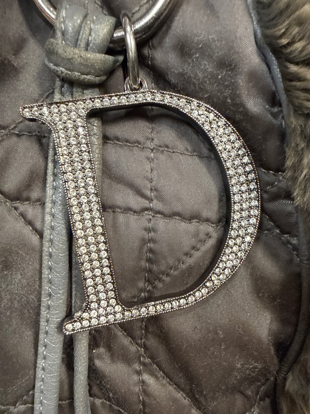 Christian Dior Limited Edition Chinchilla Embellished Bucket Bag