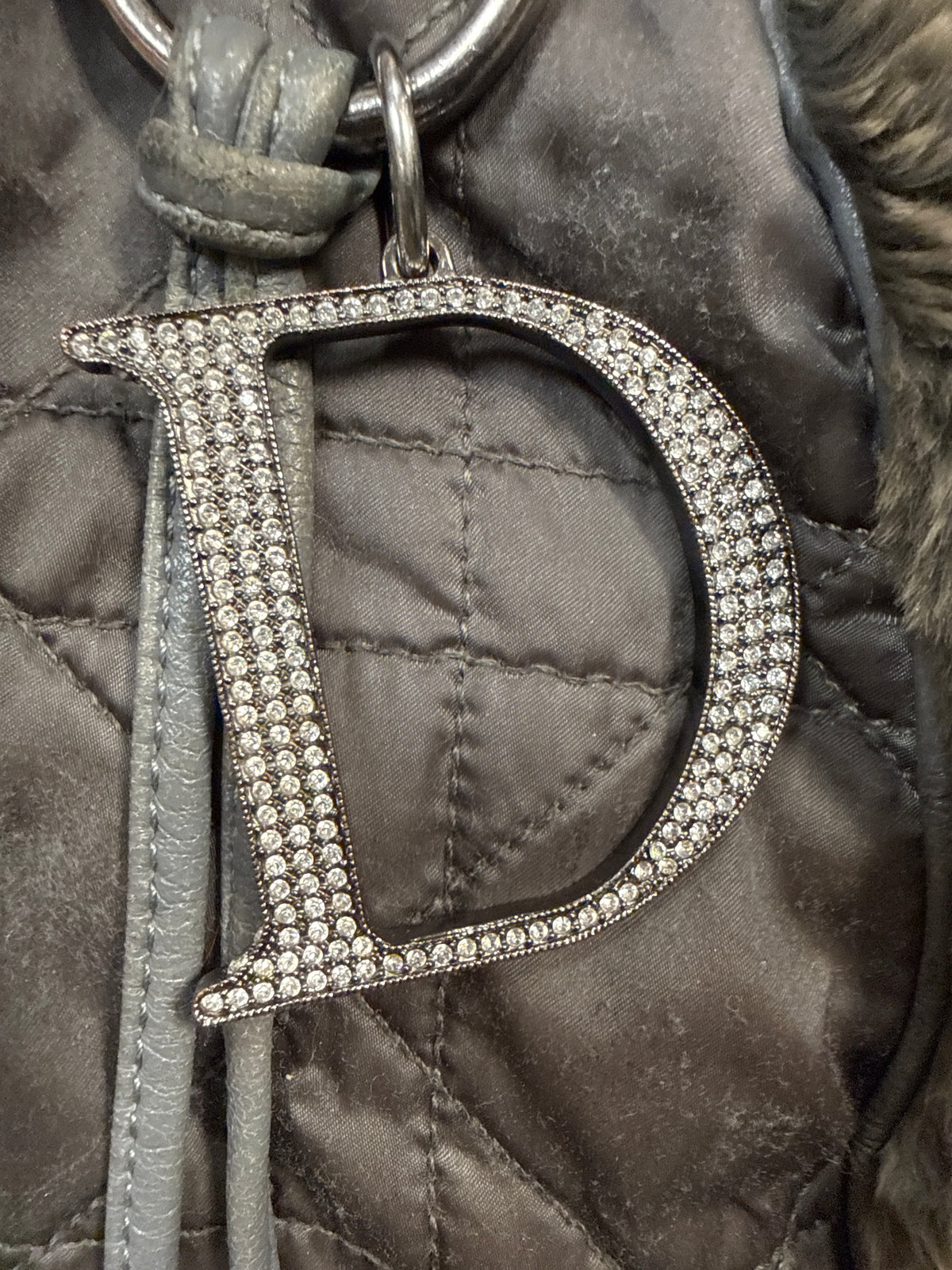 Christian Dior Limited Edition Chinchilla Embellished Bucket Bag