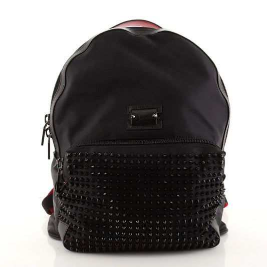 Christian Louboutin  Stud Embellished Nylon Backpack