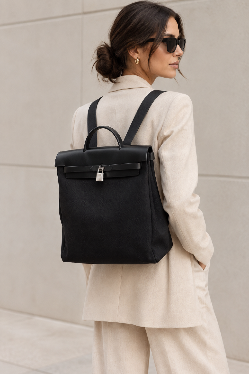 Hermès Herbag Ado PM Twilight Officier x Vash Hunter Black