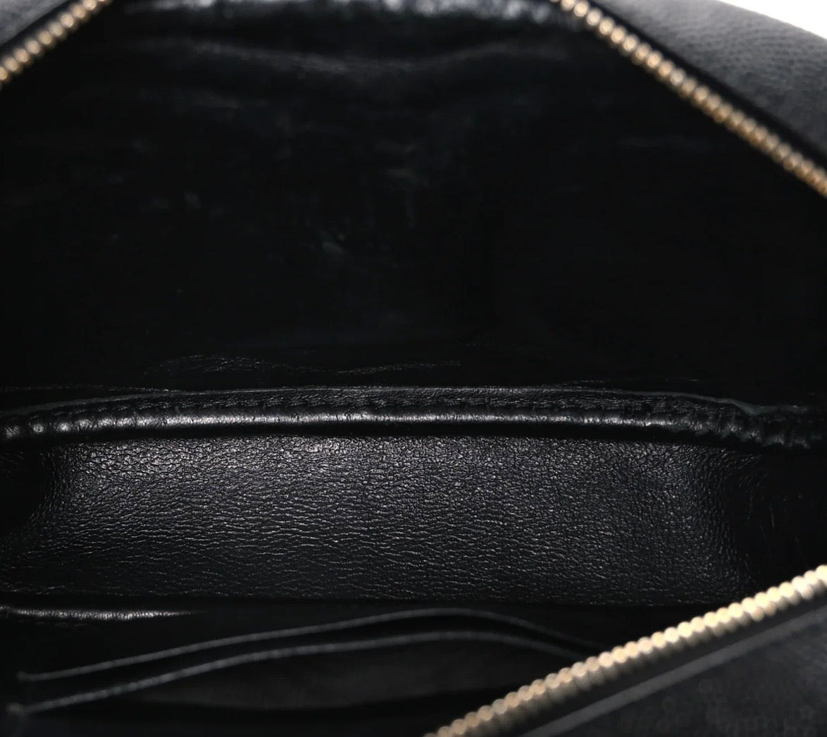 Grain De Poudre Matelasse Monogram Mini Lou Camera Bag Black