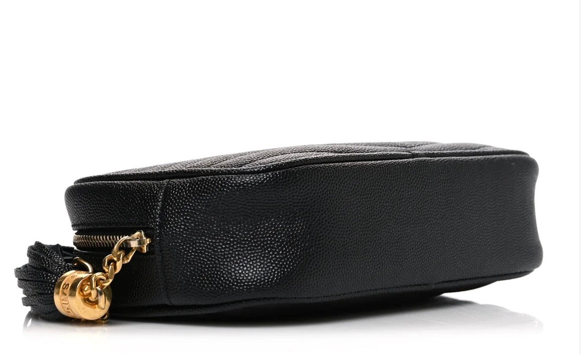 Grain De Poudre Matelasse Monogram Mini Lou Camera Bag Black