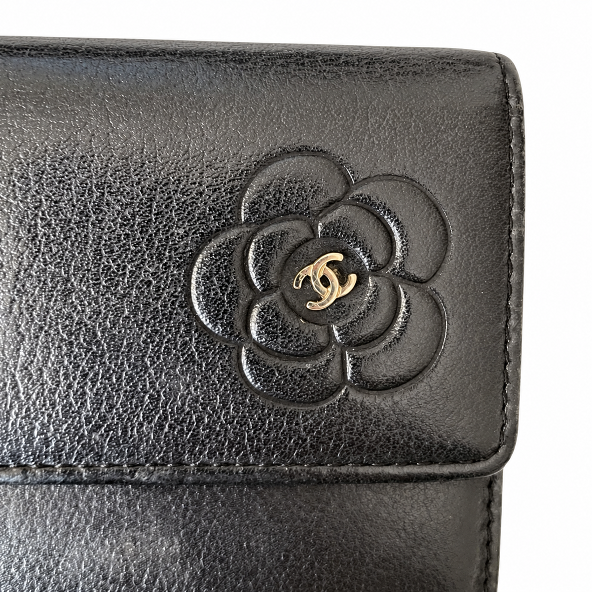 Chanel Butterfly Camellia Long Wallet lambskin