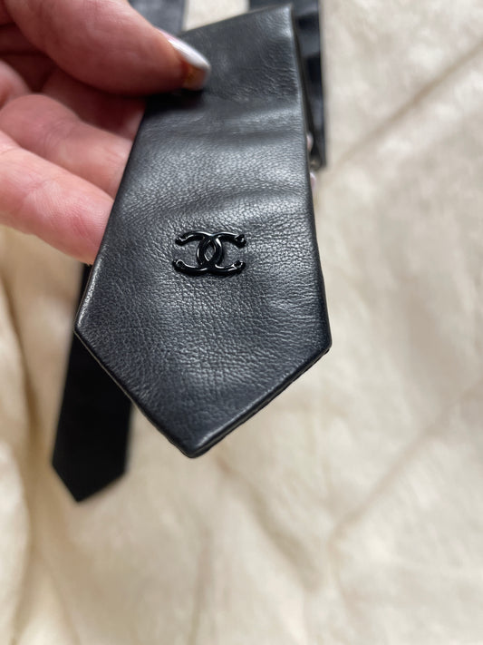 Chanel Leather Tie