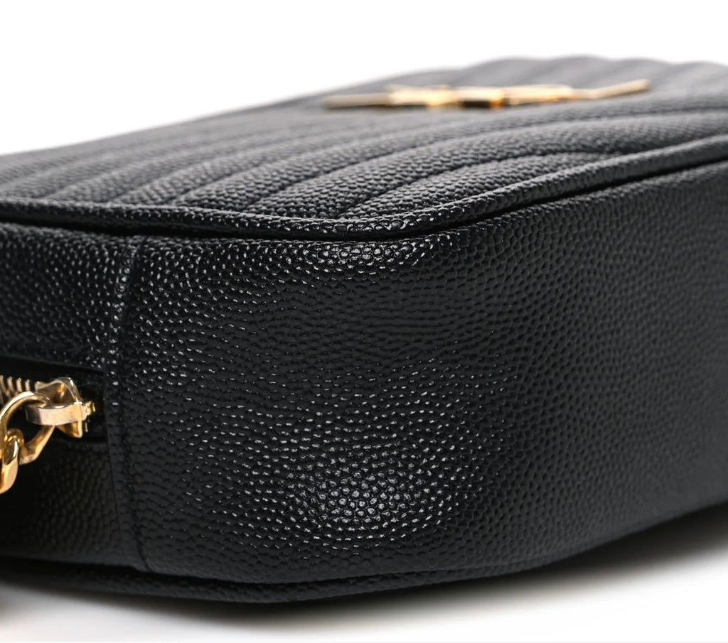 Grain De Poudre Matelasse Monogram Mini Lou Camera Bag Black
