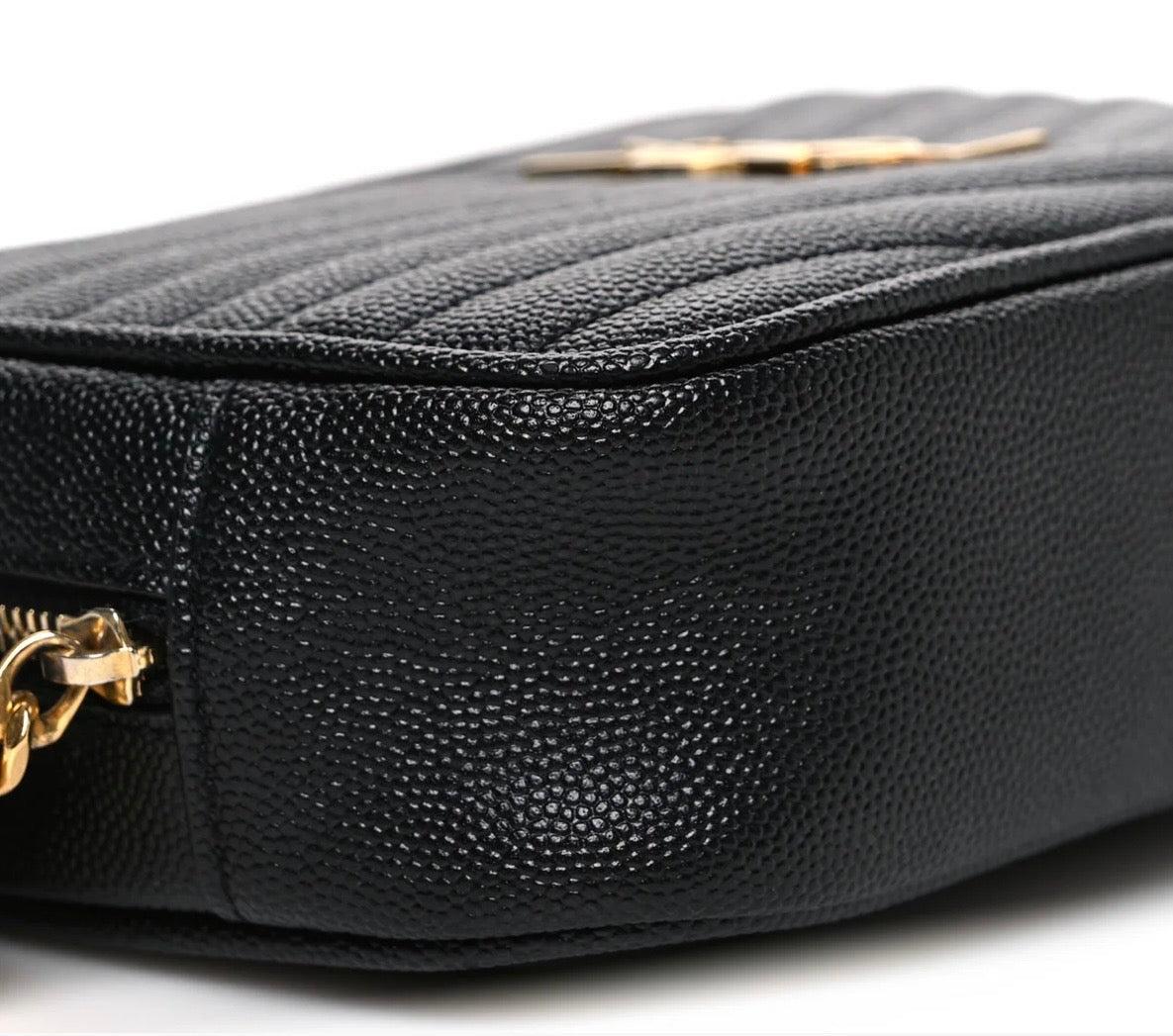 Grain De Poudre Matelasse Monogram Mini Lou Camera Bag Black