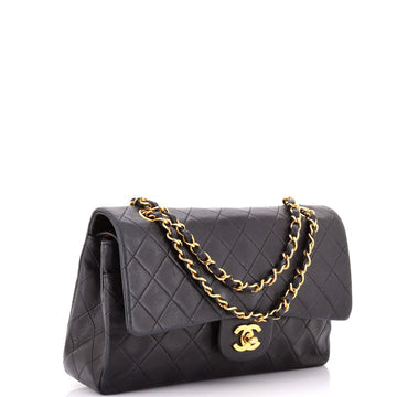 Chanel Vintage Classic Double Flap Bag Quilted Lambskin Medium