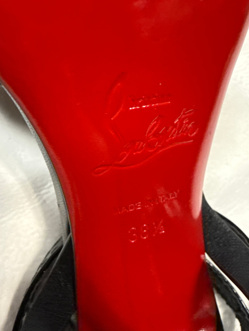 Christian Louboutin Pumpaclou 100 Leather Heels 38.5