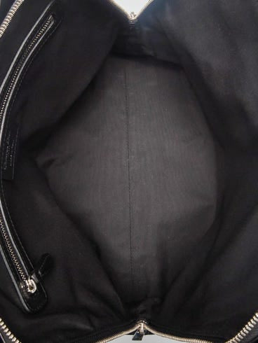 Christian Dior Black Cannage Quilted Lambskin Leather Soft Medium Zipped Shopping Tote Bag