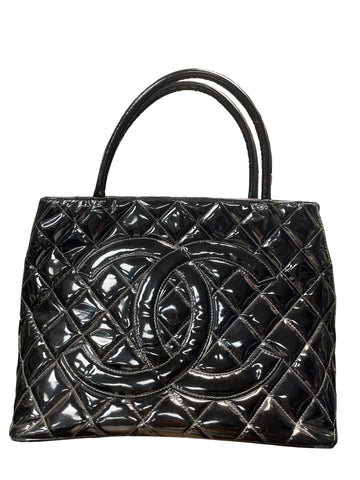 Vintage Chanel Coco Mark leather Tote