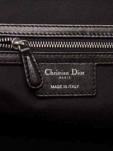 Christian Dior Black Cannage Quilted Lambskin Leather Soft Medium Zipped Shopping Tote Bag