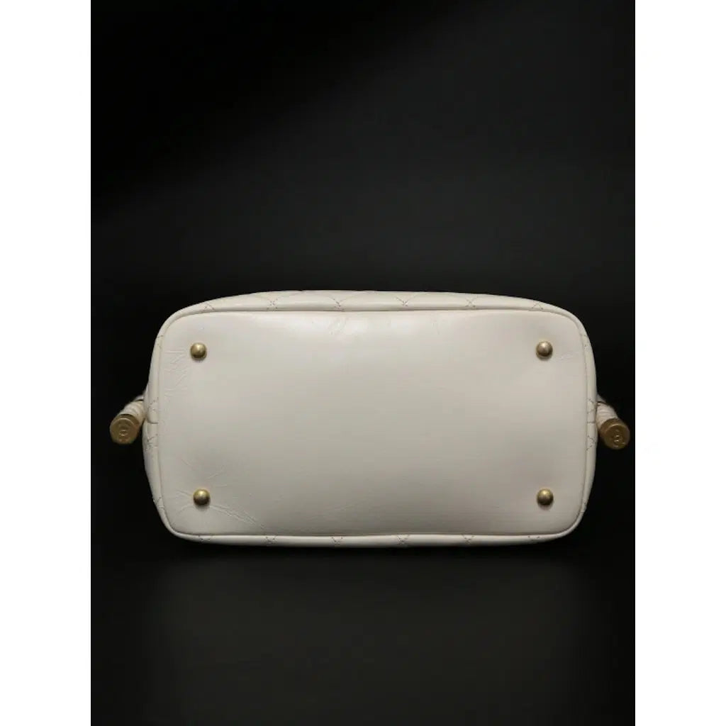 Chanel Vintage Quilted CC Bucket Bag / Rope-Handle Bucket Bag