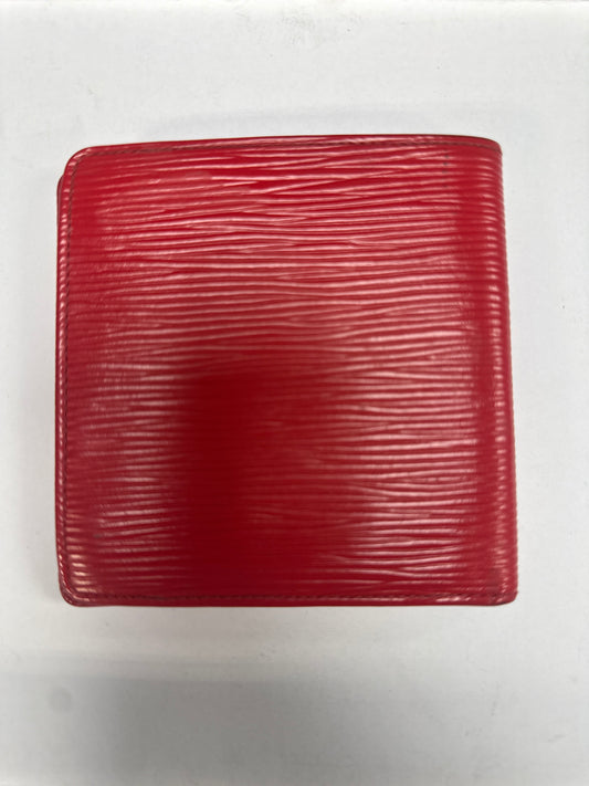 Louis Vuitton Red Epi Bifold Wallet