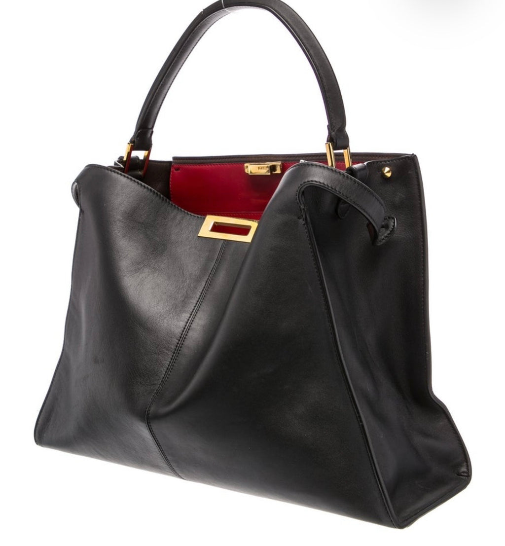 Fendi Peekaboo x-lite leather handbag