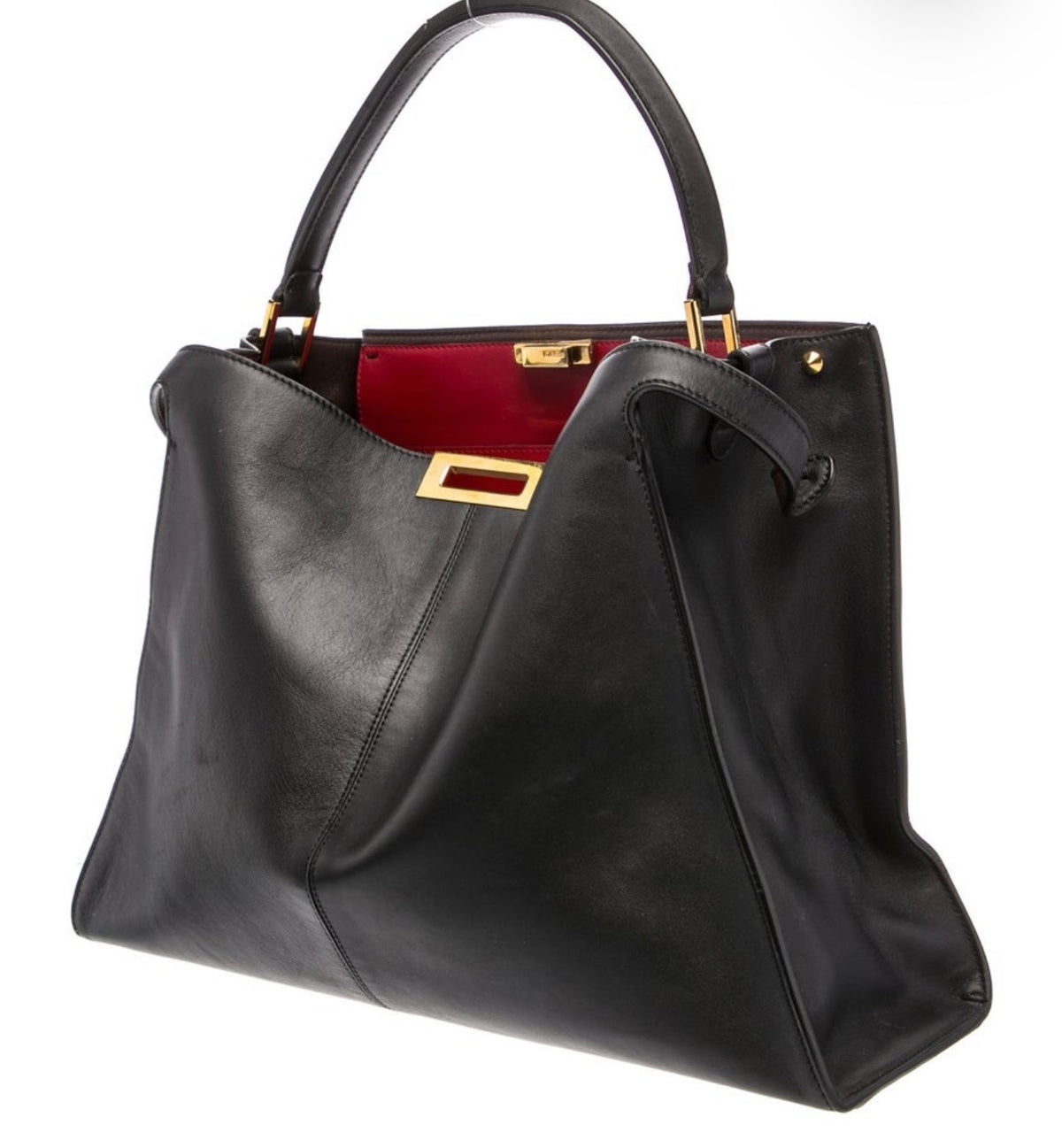 Fendi Peekaboo x-lite leather handbag