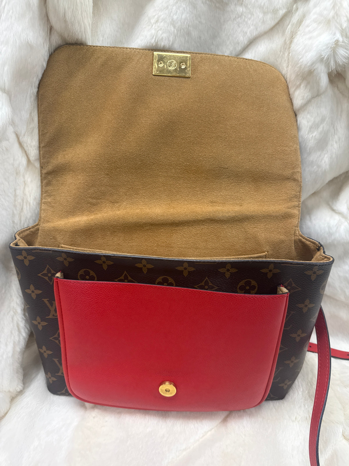 Louis Vuitton Marignan Coquelicot Red Bag