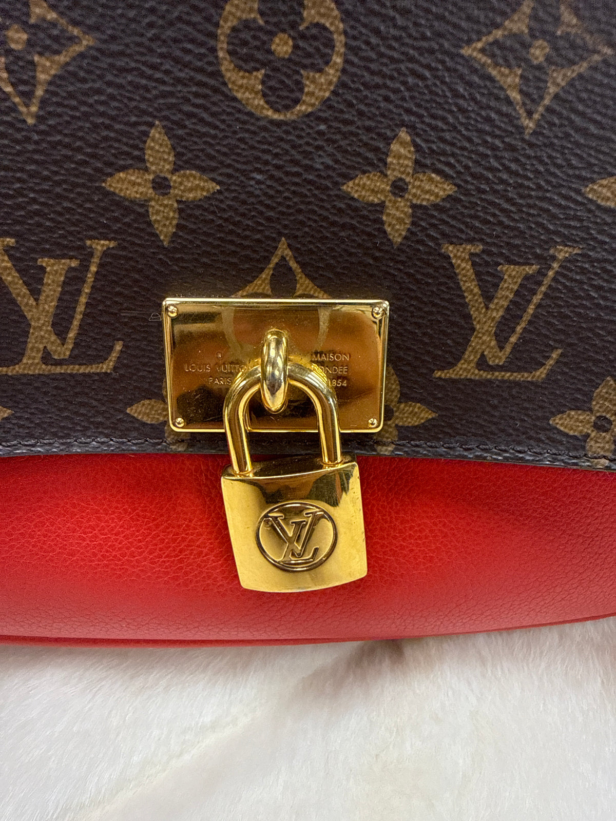 Louis Vuitton Marignan Coquelicot Red Bag