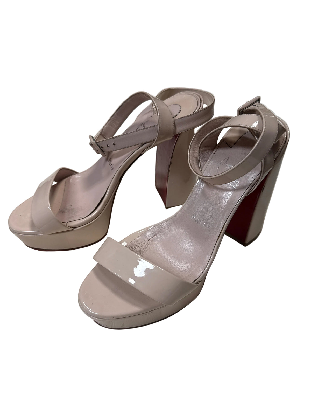 Christian Louboutin Beige Patent Pump 39.5/9US