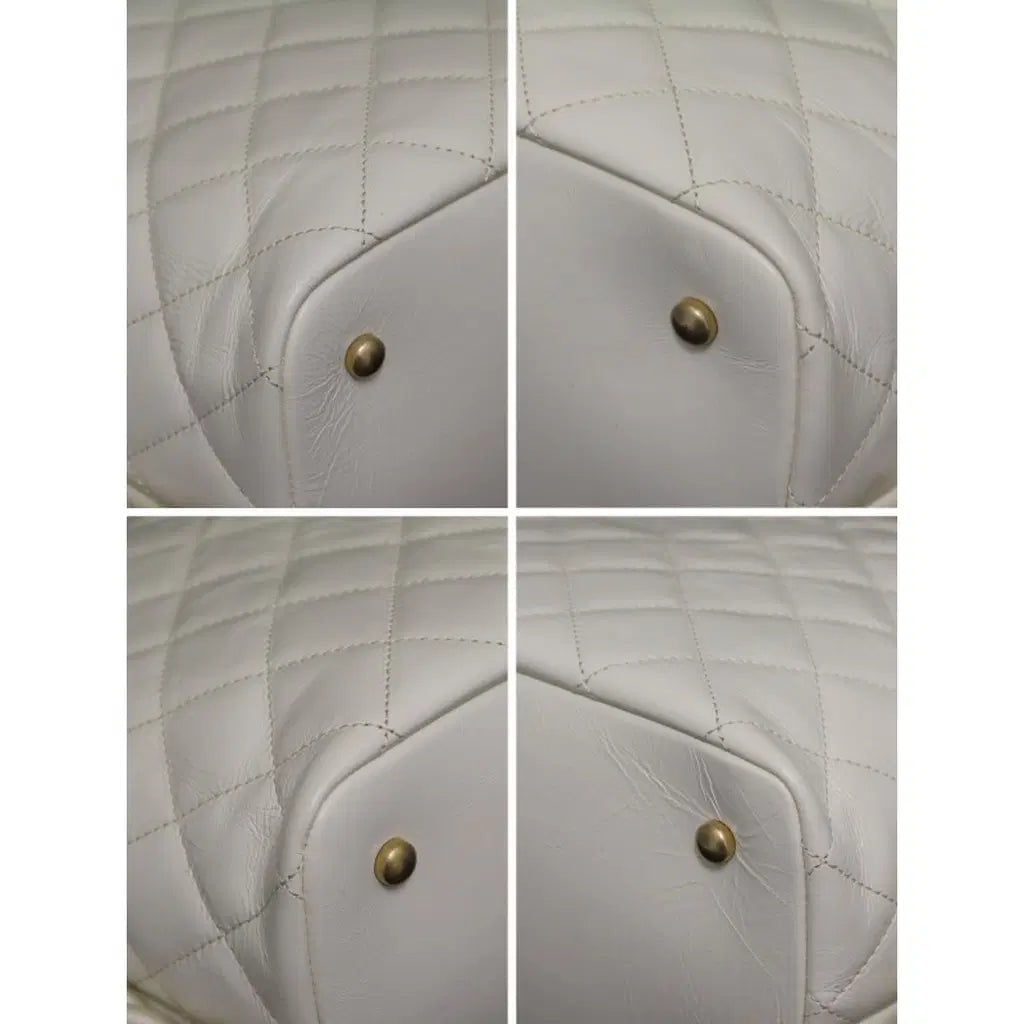 Chanel Vintage Quilted CC Bucket Bag / Rope-Handle Bucket Bag