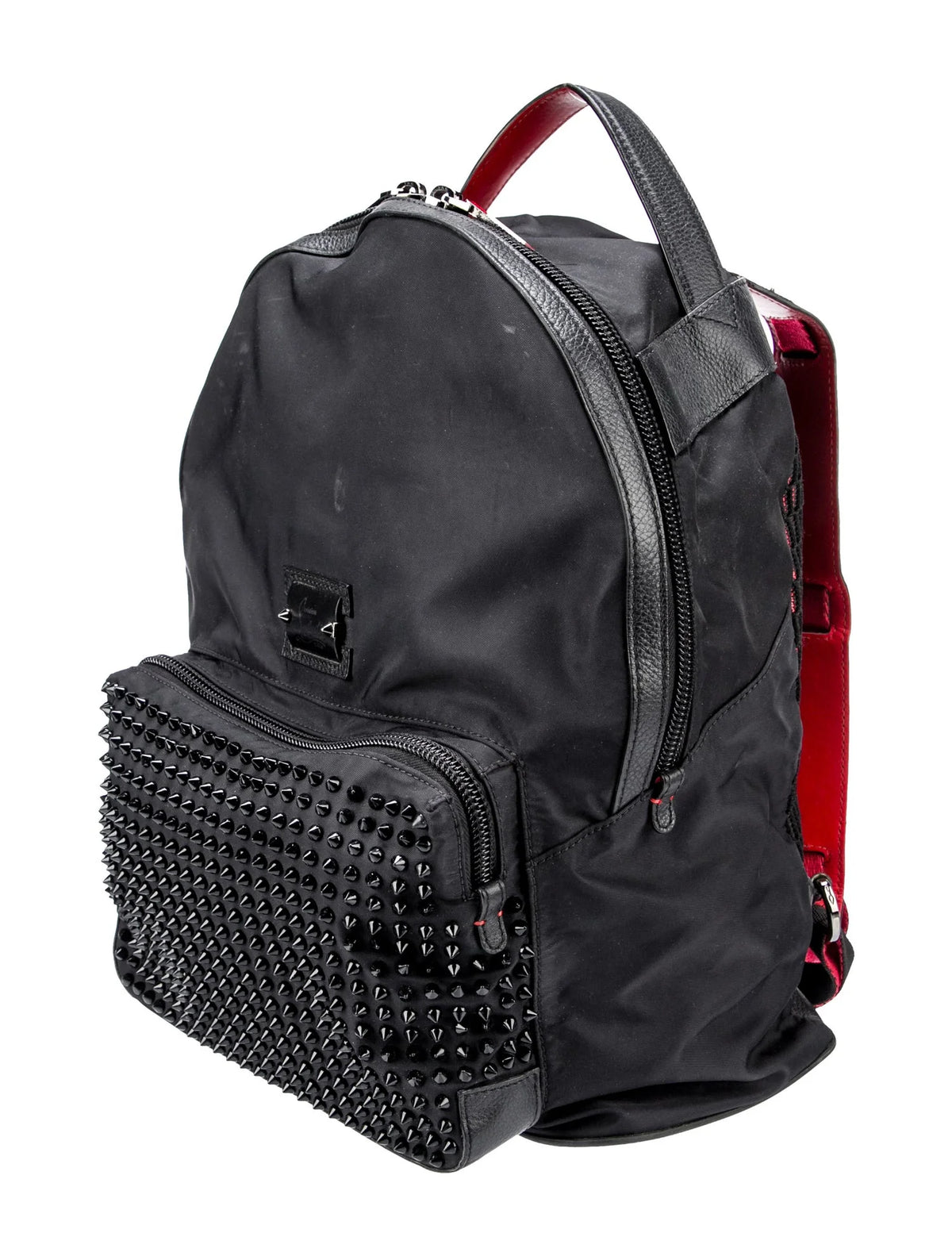 Christian Louboutin  Stud Embellished Nylon Backpack