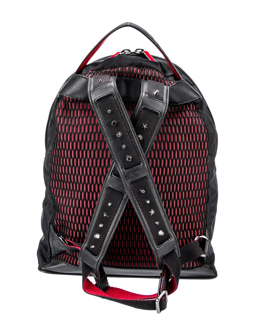 Christian Louboutin  Stud Embellished Nylon Backpack