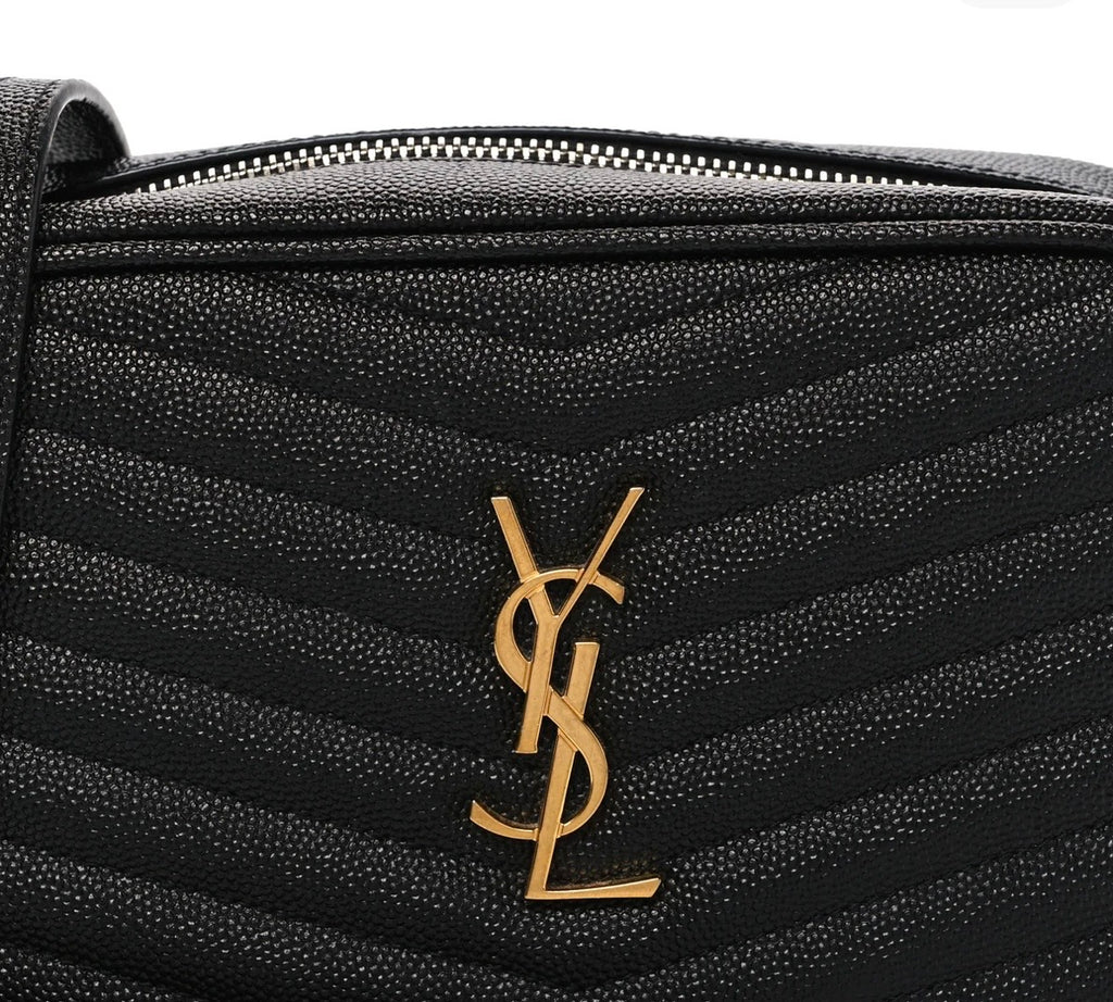 Grain De Poudre Matelasse Monogram Mini Lou Camera Bag Black
