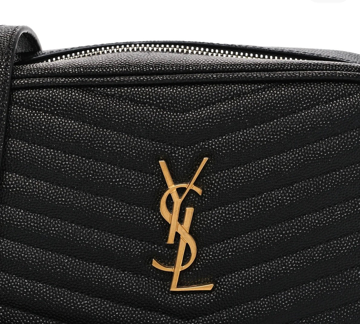 Grain De Poudre Matelasse Monogram Mini Lou Camera Bag Black