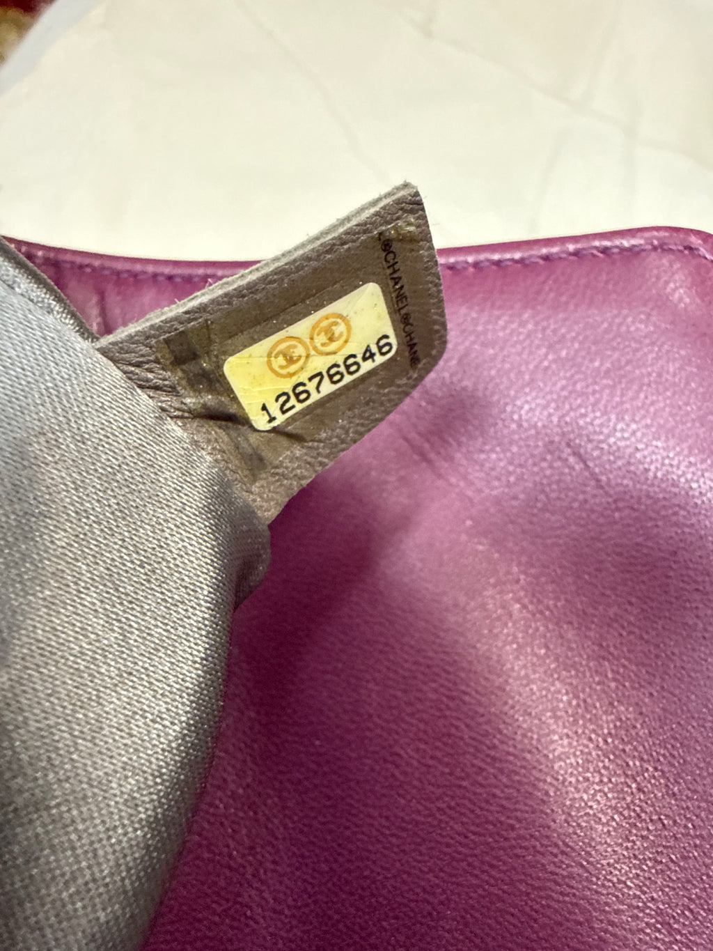 Chanel Purple Patent Reissue Shoulder Bag SHW