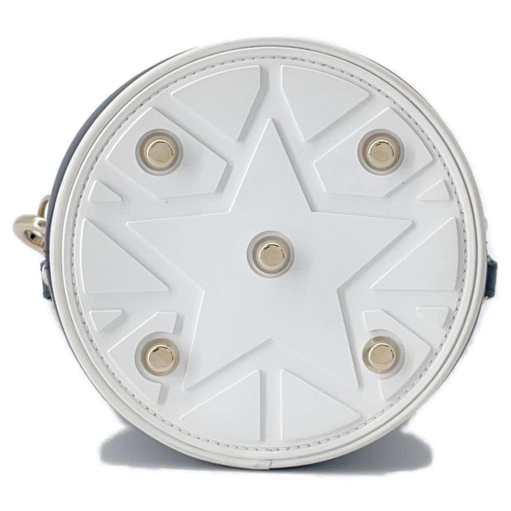Christian Dior Vibe Micro Bucket 2-Way Shoulder Bag in White/Black.