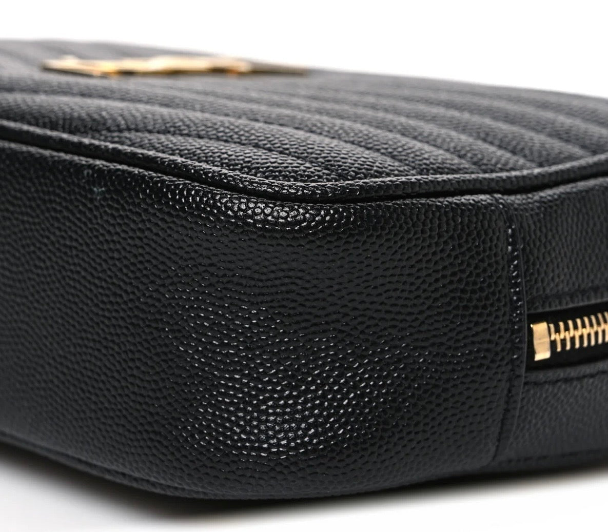Grain De Poudre Matelasse Monogram Mini Lou Camera Bag Black