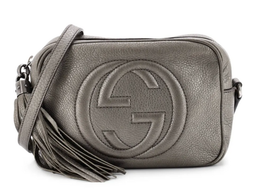 Original Gucci Pewter Crossbody Disco Bag