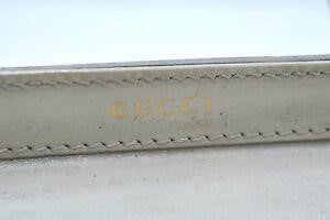 GUCCI Vintage Hand Bag Purse Enamel White
