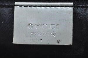 GUCCI Vintage Hand Bag Purse Enamel White