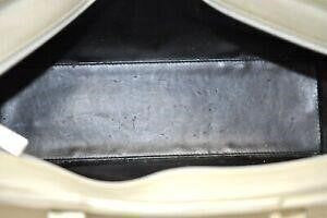 GUCCI Vintage Hand Bag Purse Enamel White