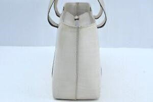 GUCCI Vintage Hand Bag Purse Enamel White