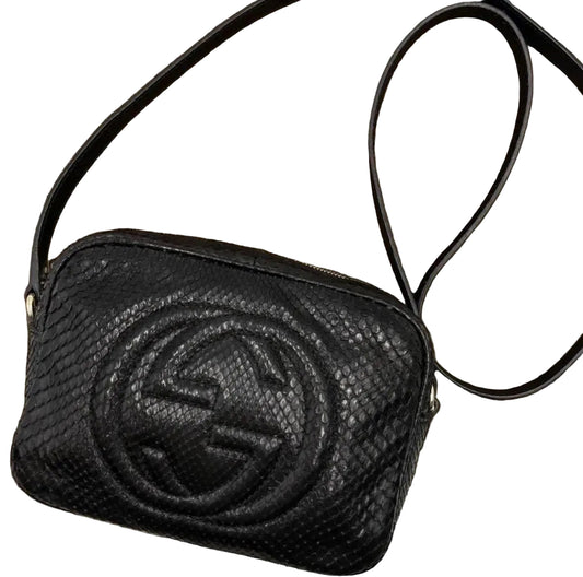 Gucci Python Disco Bag Black Crossbody