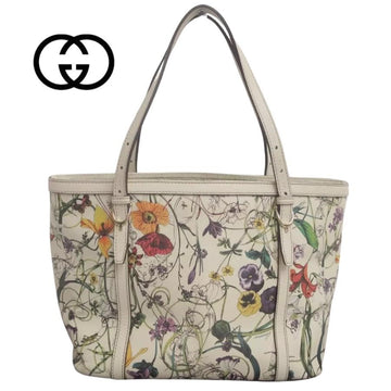 Vintage Gucci Flora PVC Leather Shoulder Bag Tote