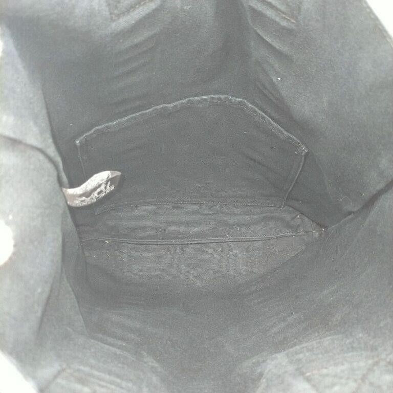 HERMES Black Canvas Fourre Tout Tote Bag