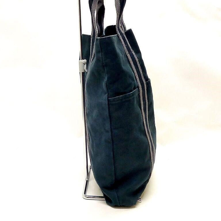 HERMES Black Canvas Fourre Tout Tote Bag
