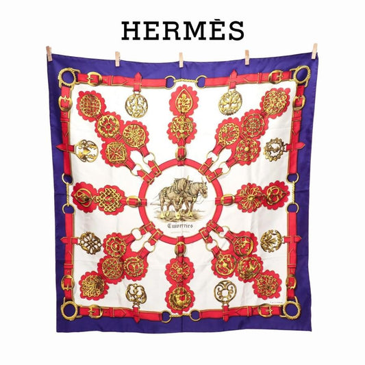 Hermes Carre Scarf Multicolor Silk