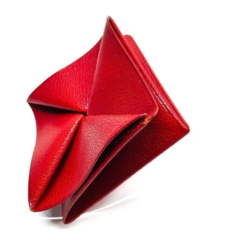 Authentic HERMES Reds Leather Coin Purse