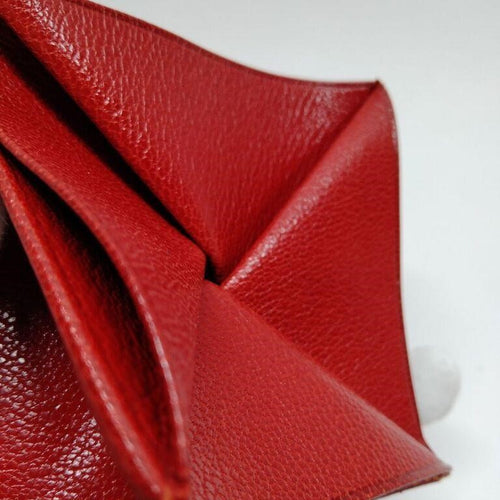Authentic HERMES Reds Leather Coin Purse