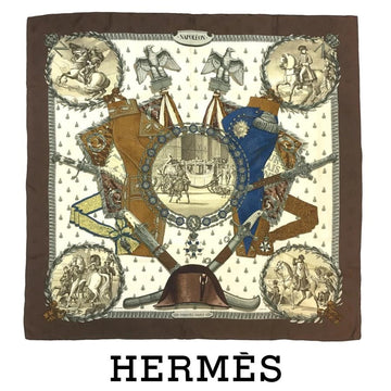 HERMES NAPOLEON Carre 90 Silk Scarf Multicolor