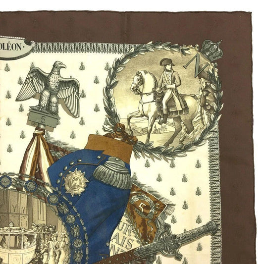 HERMES NAPOLEON Carre 90 Silk Scarf Multicolor