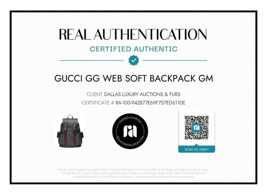 Gucci supreme black Appia soft backpack W/Coa