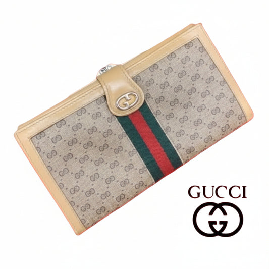 Vintage GUCCI Monogram Sherry Line Wallet