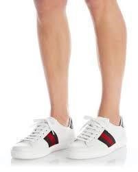 Classic Gucci White Leather Sneakers 7.5 Womens