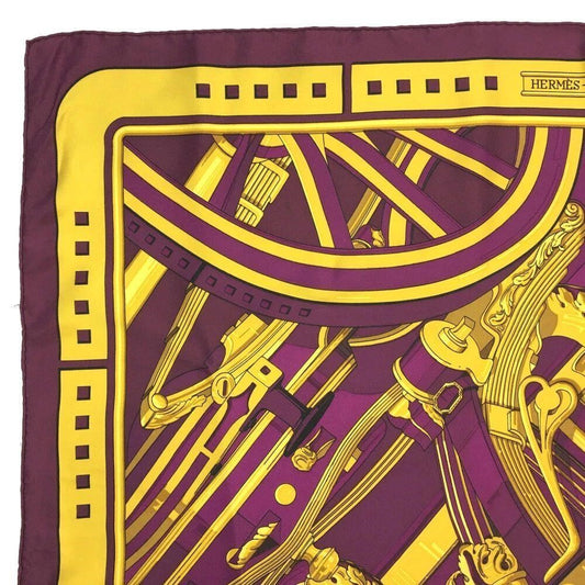 HERMES RYTHMES Carre 90 Silk 100% Scarf Multicolor