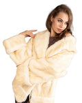 EW GLAMOROUS LAPIN COAT FUR JACKET