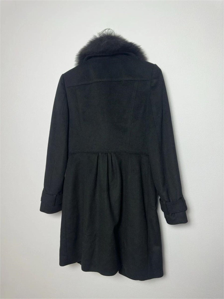 Burberry Coatbridge Fox Collar Cashmere